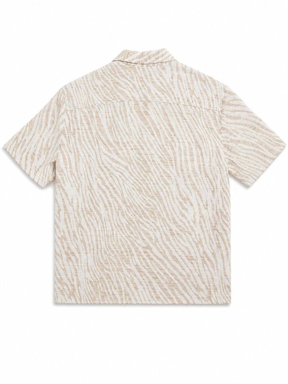 IRO Paris Nahel Zebra Pattern Jacquard Camp Shirt Beige Ecru NWT FR 38 - Picture 2 of 12